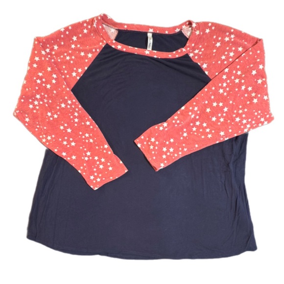 Cool Melon size 3X, blue and red long sleeve shirt - Picture 1 of 2